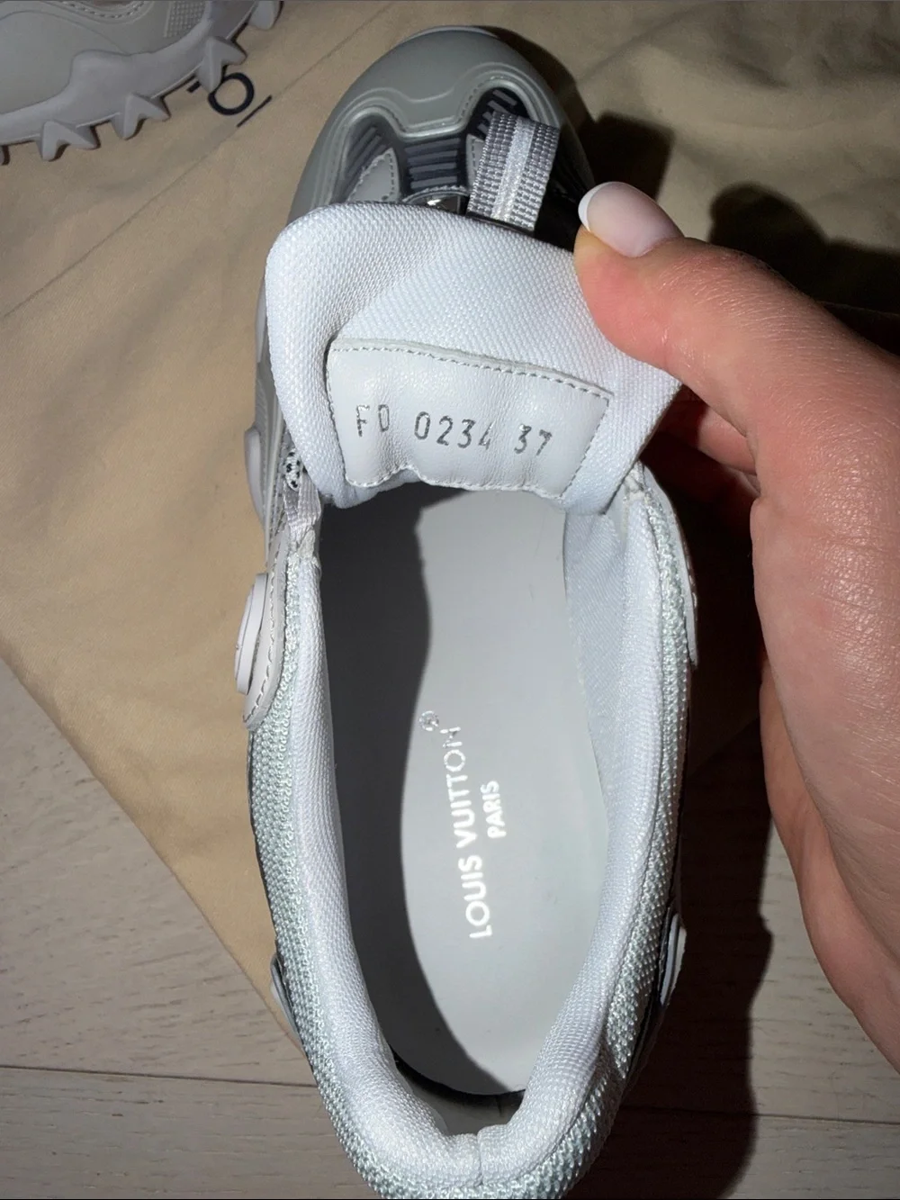 Louis Vuitton Rush Sneaker In Argent Size 7/37 Gray Silver Chunky Made In Italy